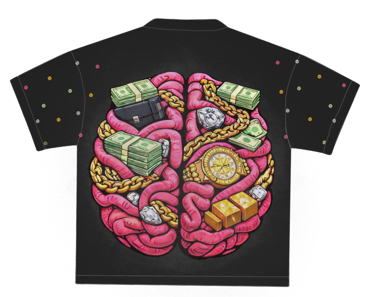 “what’s on your mind?” Boxy Rhinestone Tee